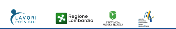 Immagine loghi Lavori Possibili, Regione Lombardia, Provincia Monza e Brianza, Afol Monza e Brianza